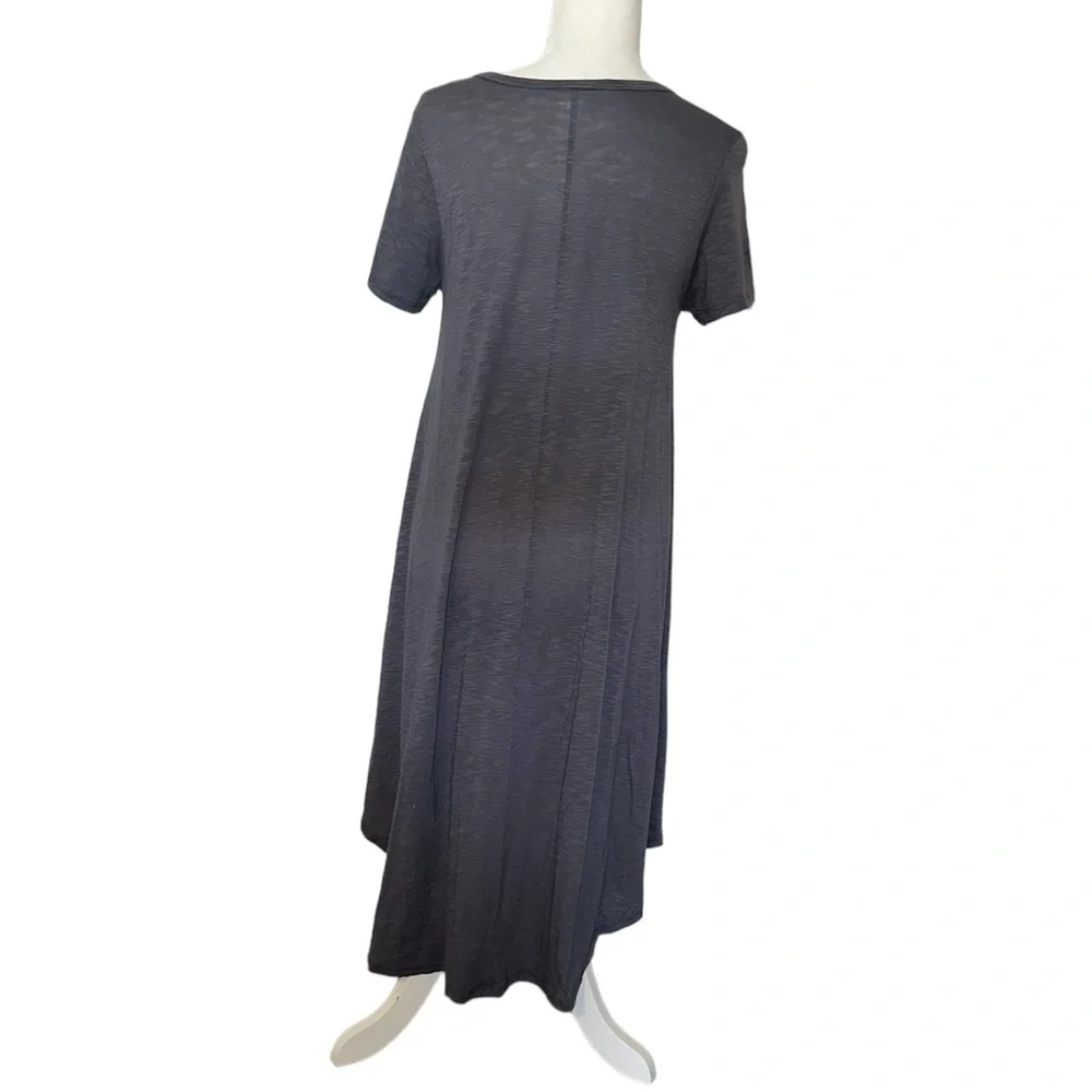 LuLaRoe Grey Short Sleeve Carly Swing Dress Size XS - Picture 7 of 9